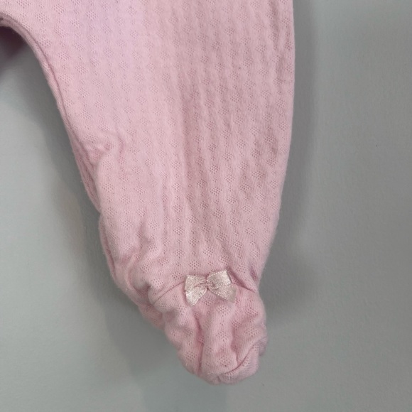 Vintage Love n' Cuddles Pink Baby Jumpsuit with Bear Embroidery 3M Girl - Picture 3 of 6